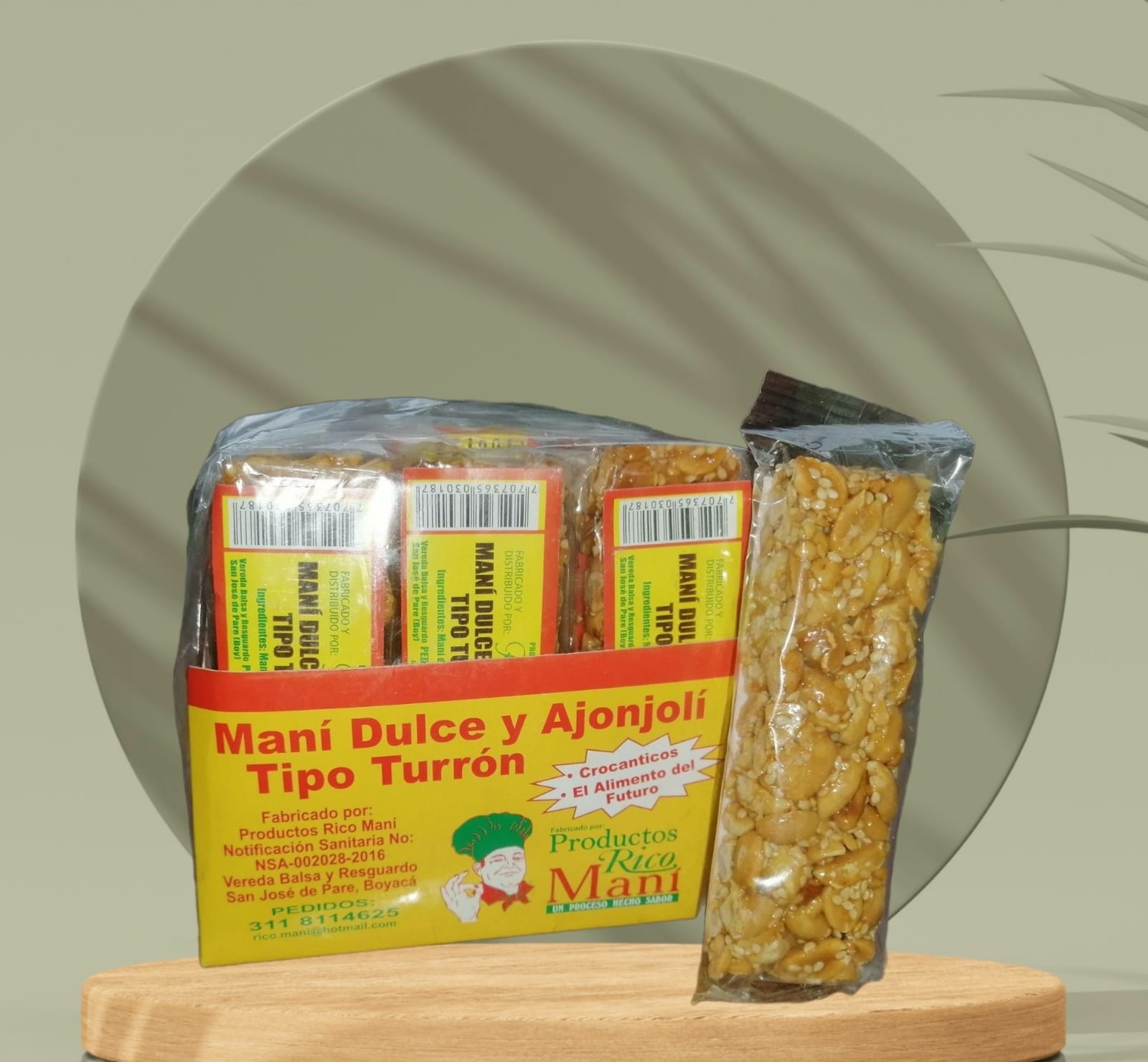 Turrón Rico Maní Caja x 24 Unidades